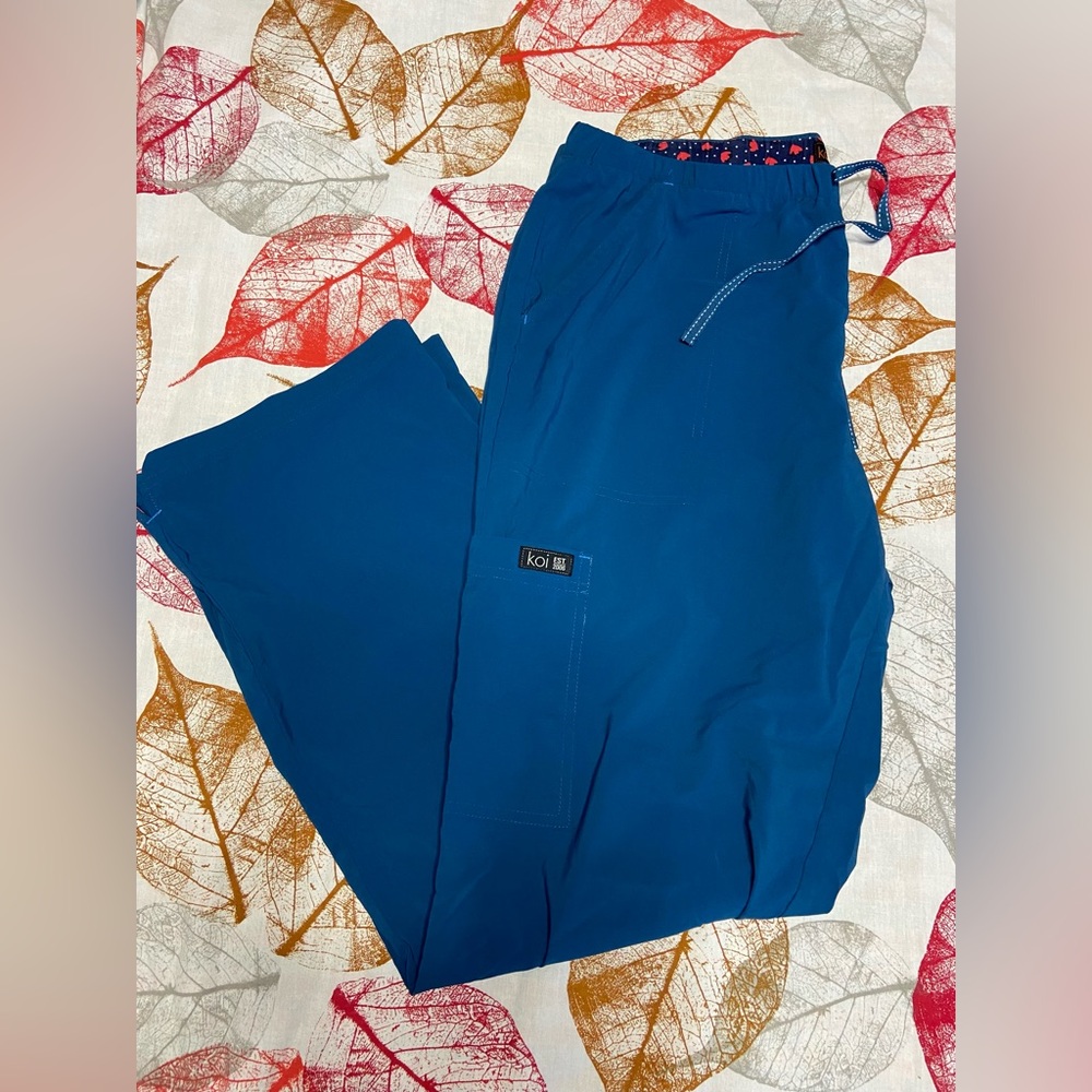 KOI BASICS Teal Blue Scrub Pants